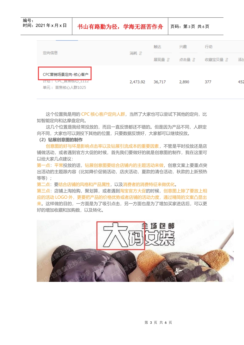 钻展新手福利之投产提升五步法(DOC10页)_第3页