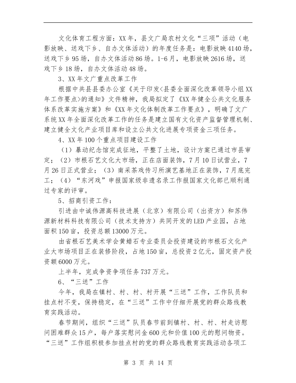 文广局2024年半年工作总结_第3页