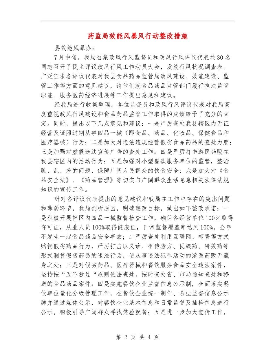 药监局效能风暴风行动整改措施_第2页