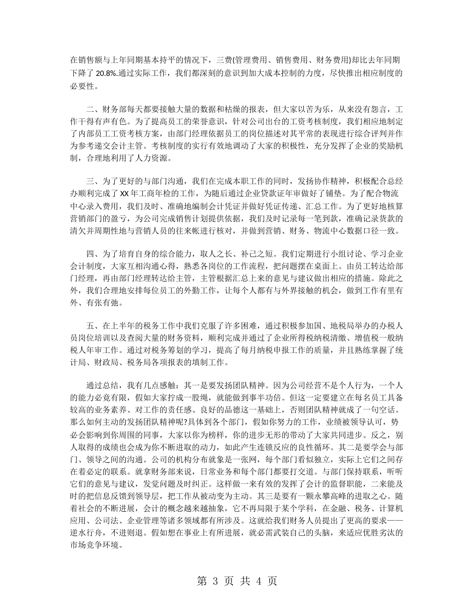 财务总监工作总结二篇_第3页