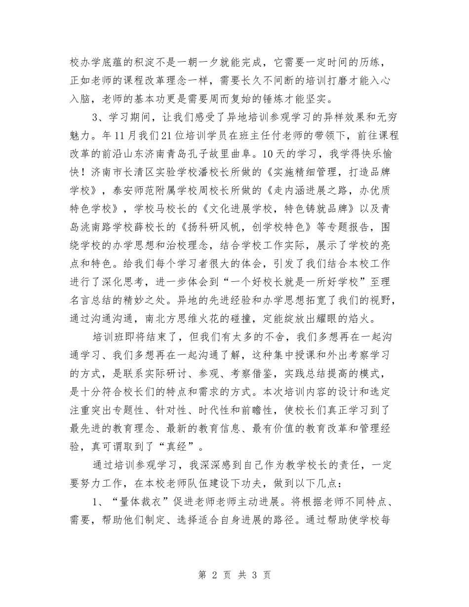 校长静修总结材料_第2页