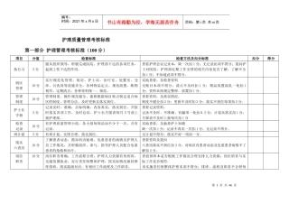护理质量管理考核标准
