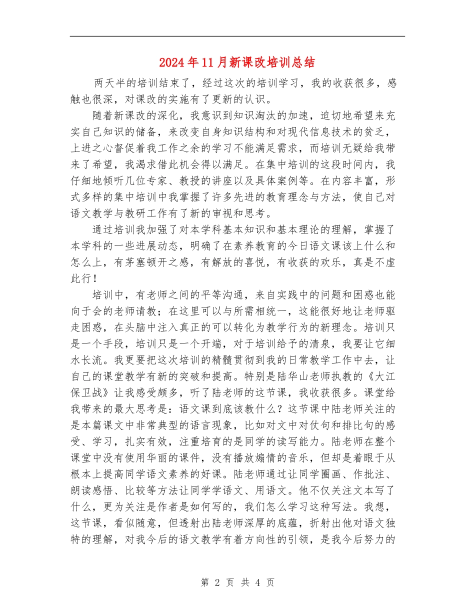2024年11月新课改培训总结_第2页