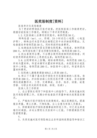 医奖惩规章制度[资料] 