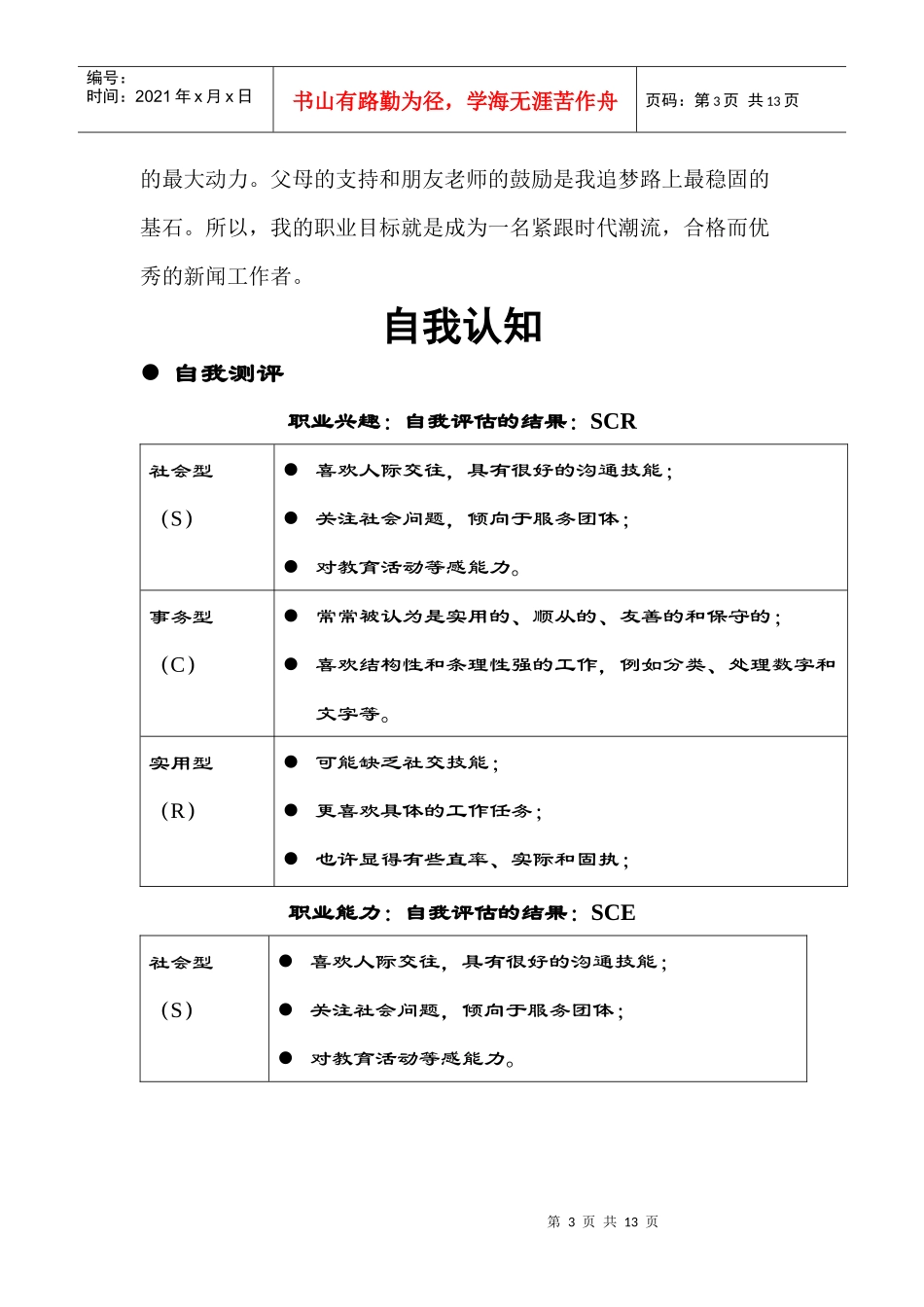 职业规划大赛讲稿示例_第3页