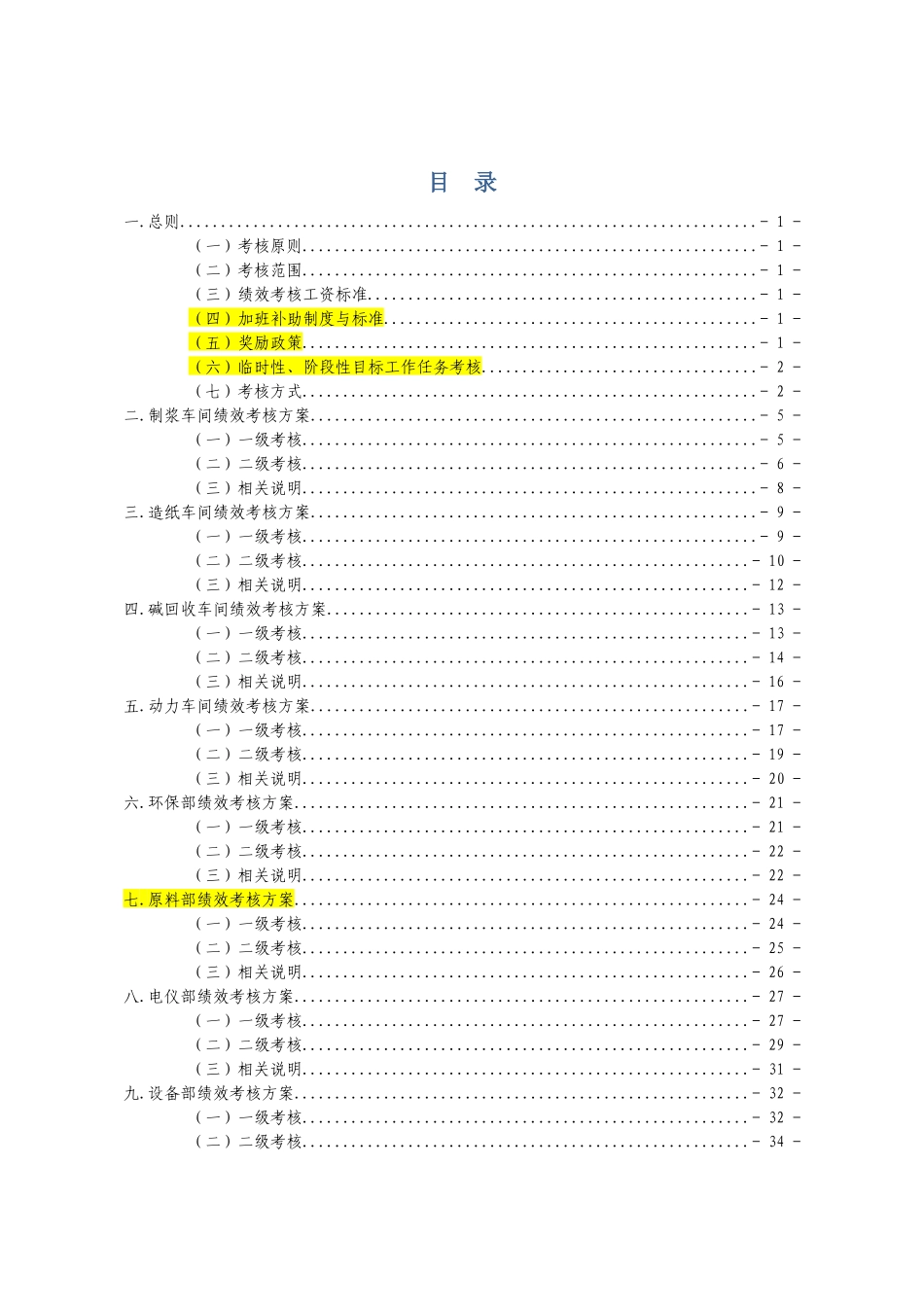 某公司XXXX年生产及辅助部门绩效考核方案最终版_第2页