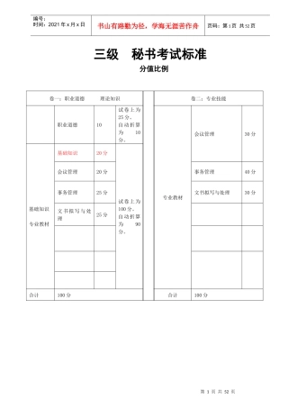 高级秘书(三级)0911-1011