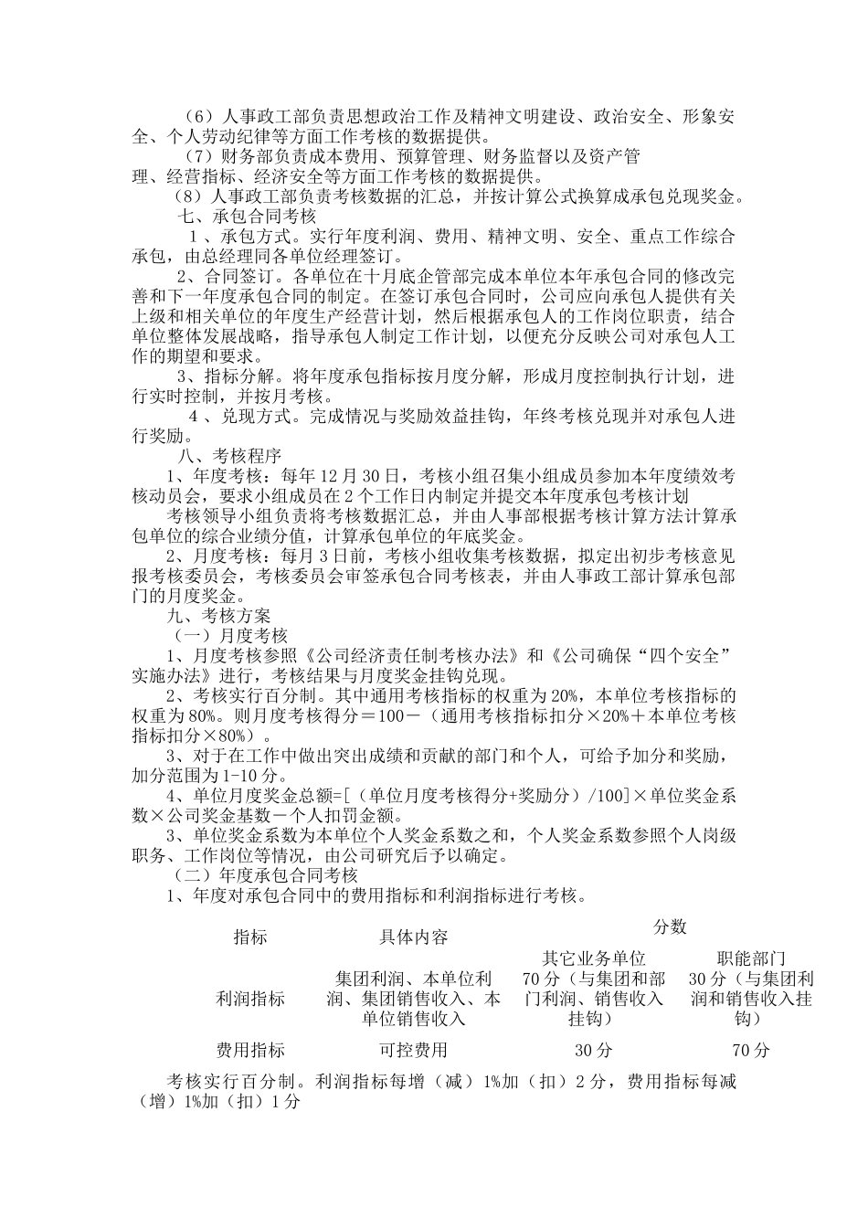 某集团职能部门绩效考核方案_第2页