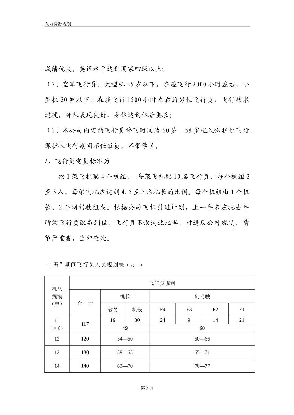 深圳航空有限责任公司人力资源规划_第3页