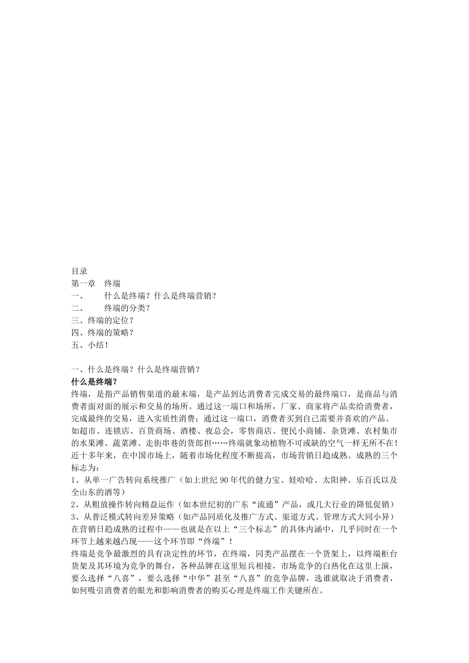 终端营销的定义分类与定位_第1页