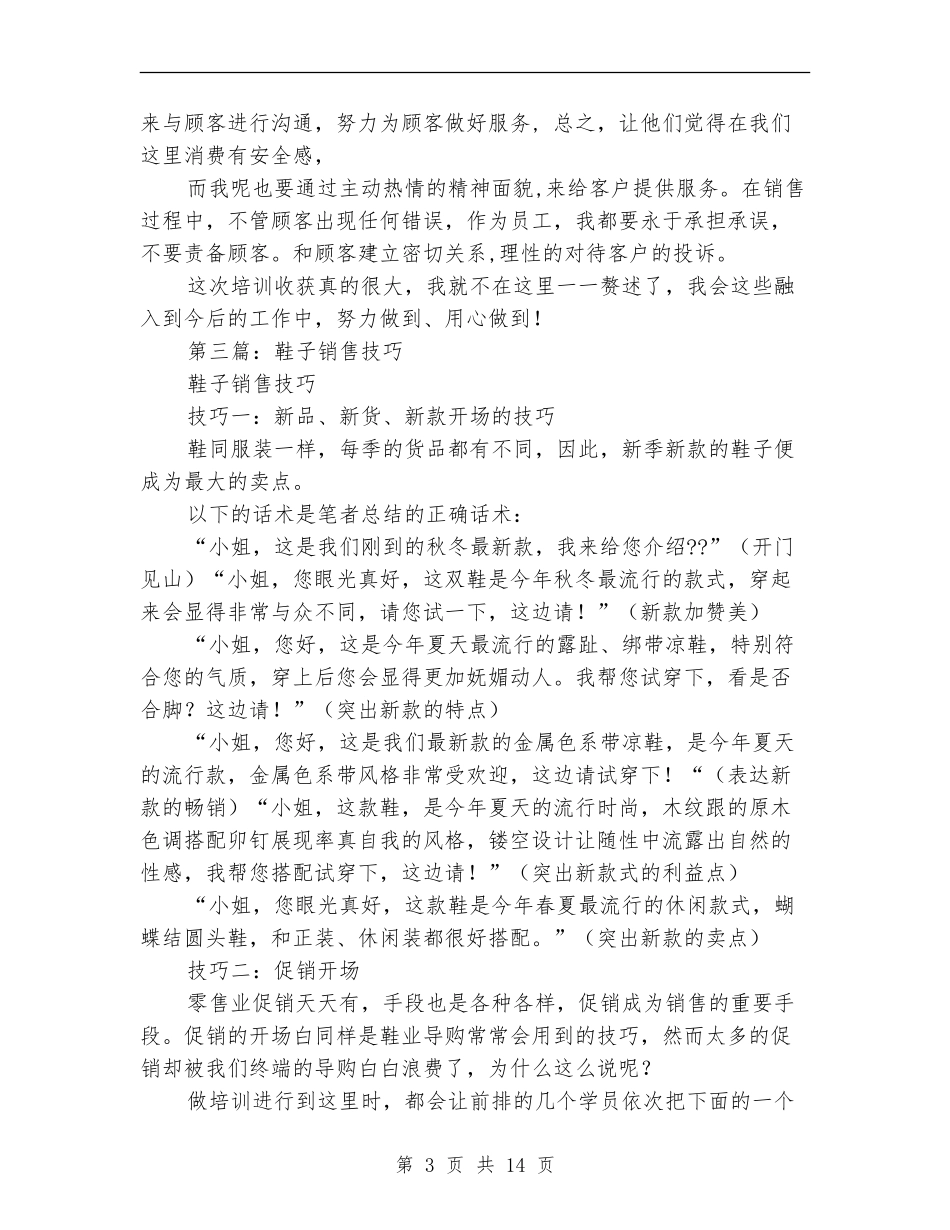 鞋子销售工作总结_第3页
