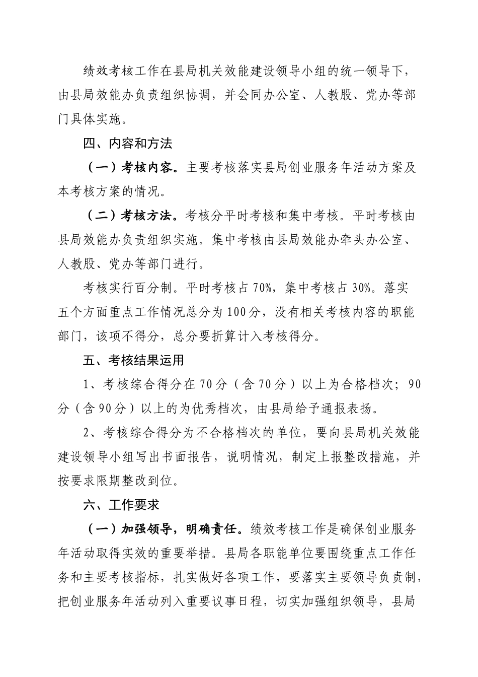 国税局创业服务年活动绩效考核方案_第3页