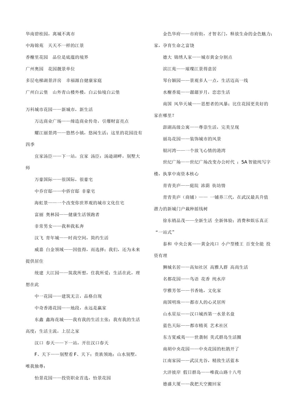 小区广告语大全_第3页