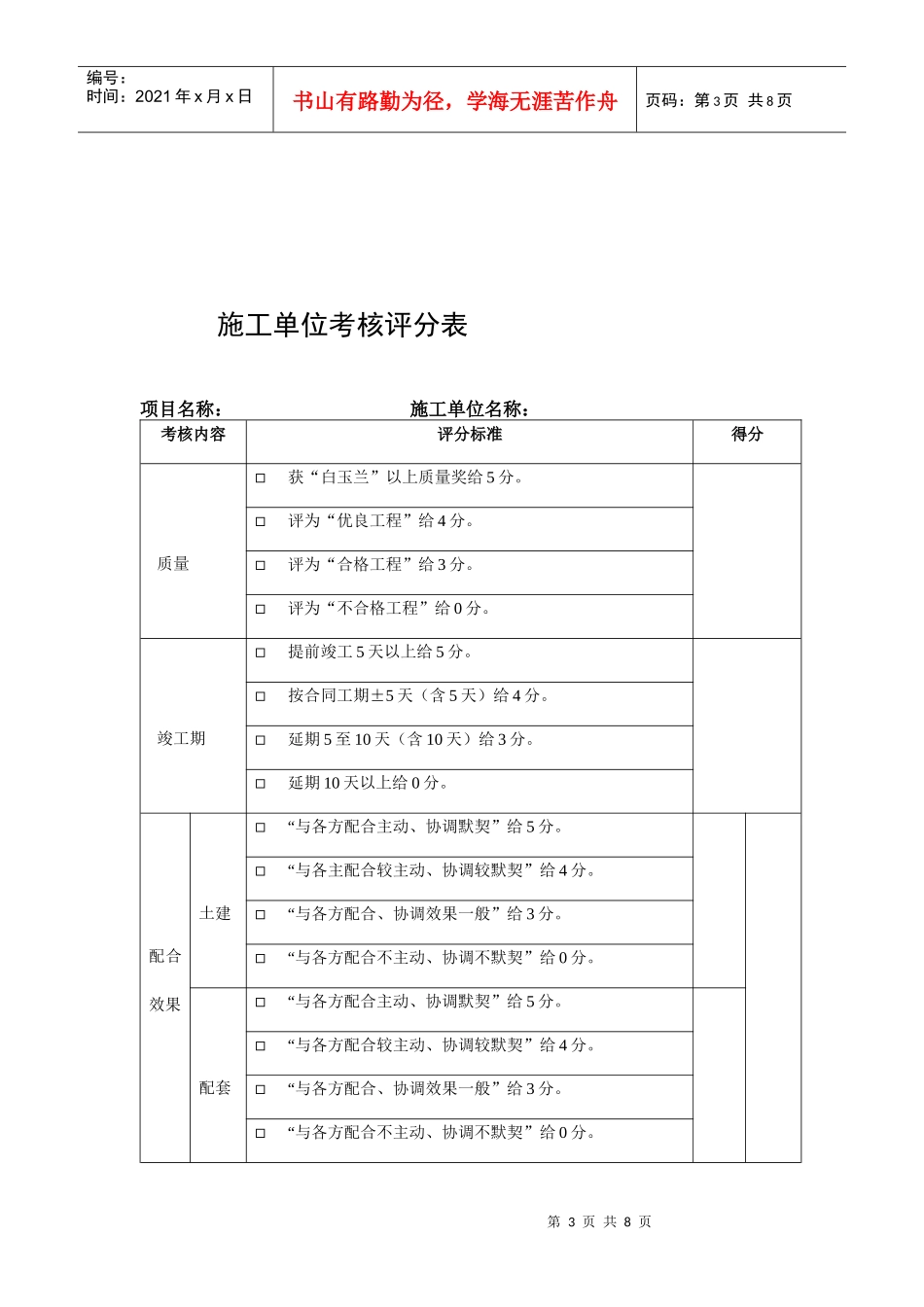 房地产考核情况评分表_第3页