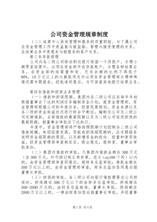 公司资金管理规章规章制度 (3)
