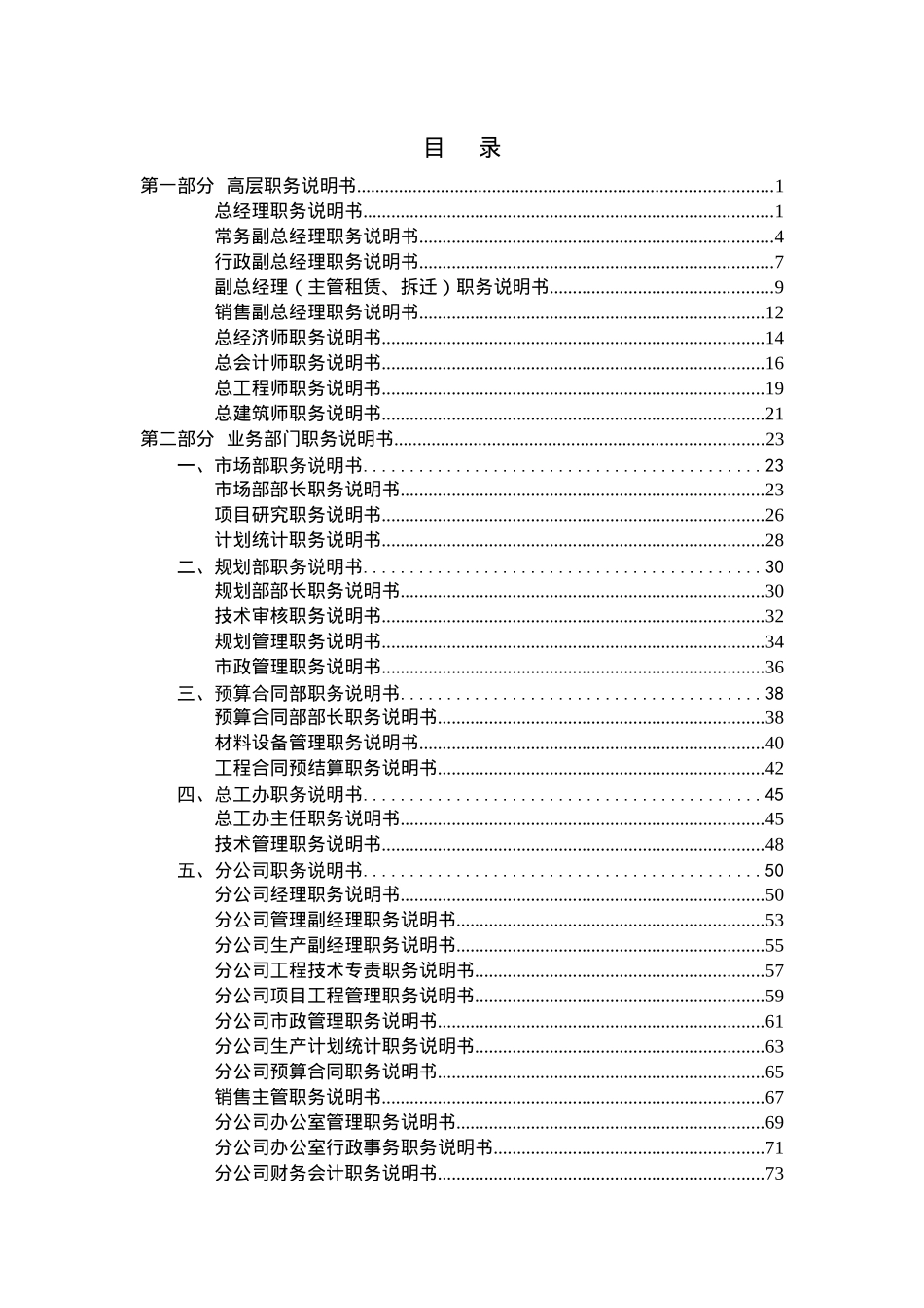 房地产开发有限公司员工职务说明书_第2页