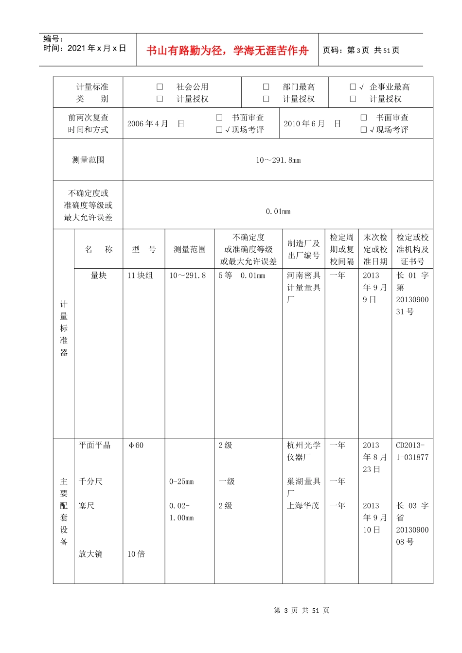 计量标准申请考核全套用表_第3页
