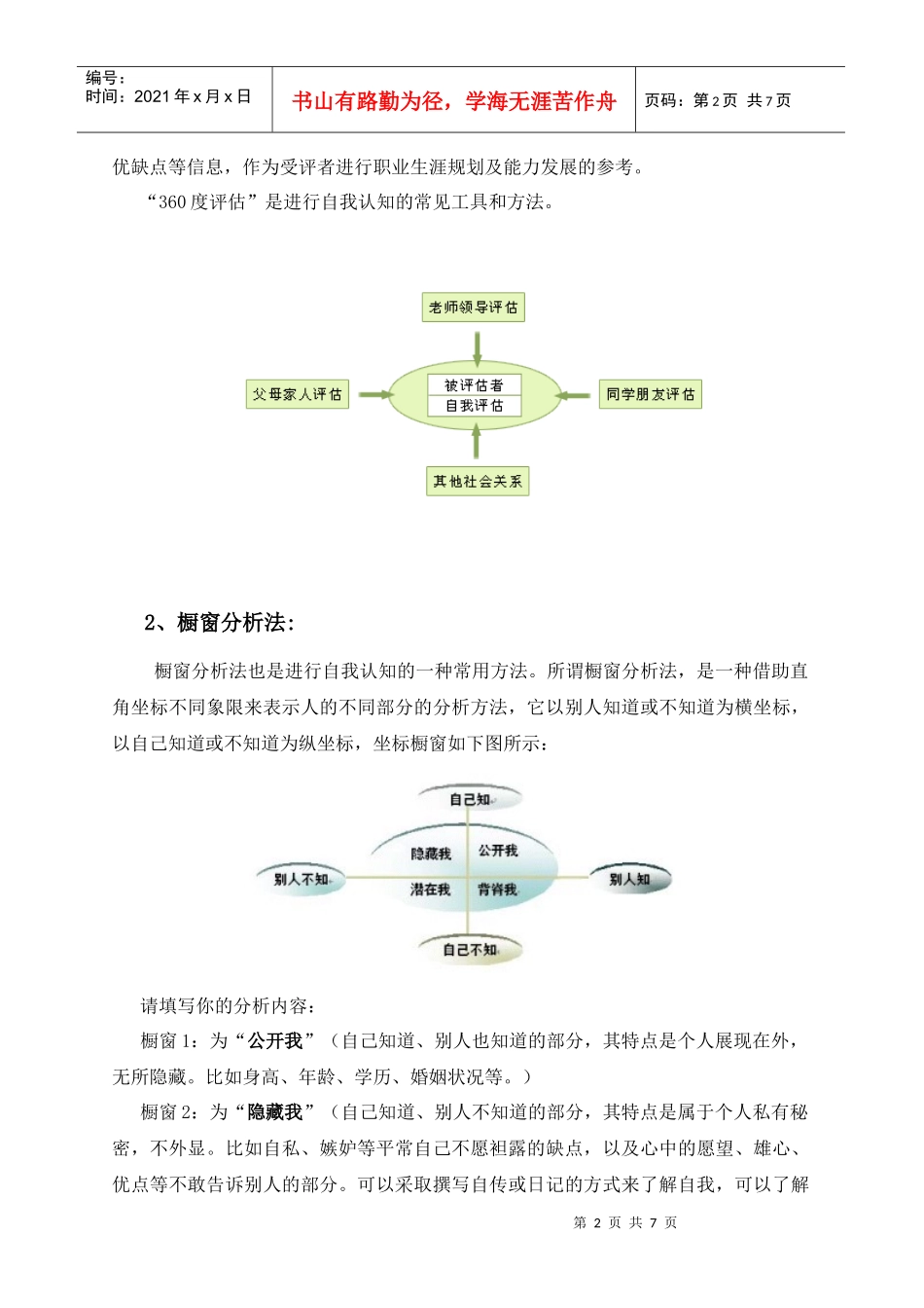 职业生涯发展与规划课考试说明_第2页