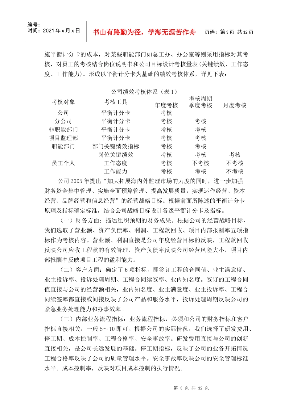 某公司绩效与薪酬相结合的管理体系研讨_第3页