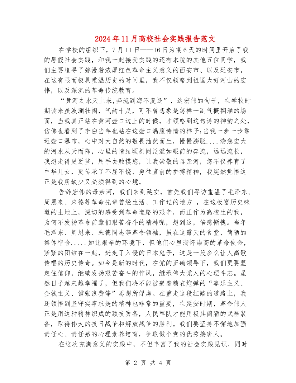 2024年11月大学社会实践报告范文_第2页