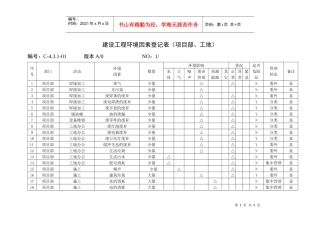 环境因素登记表