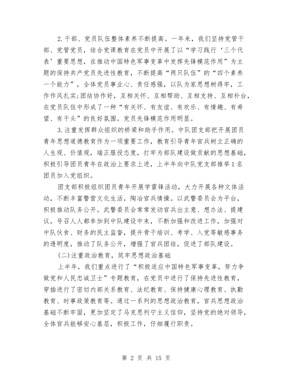 2024部队年终工作总结及2024工作计划与2024部队年终工作总结报告汇编_第2页