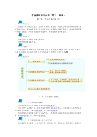 市场营销学习内容(第三