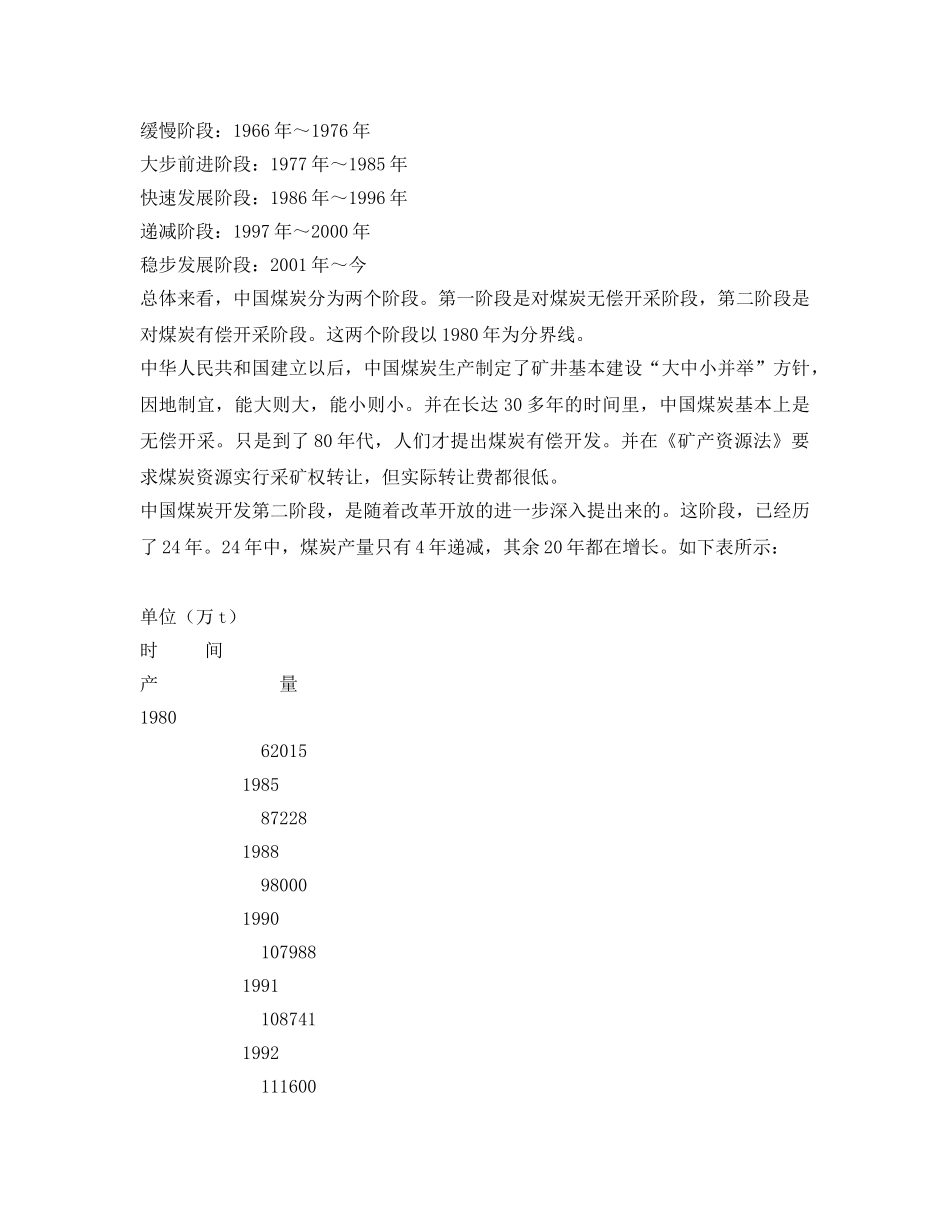 《安全管理论文》之中国煤炭生产的解难 _第2页