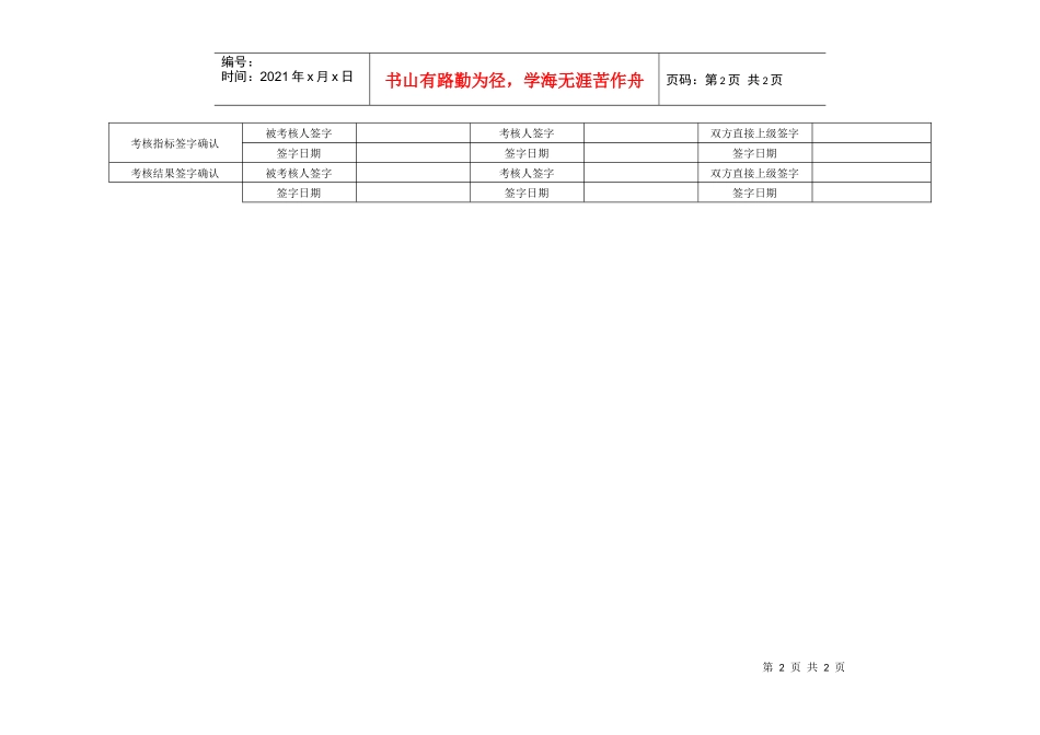 日化企业综合文员关键绩效考核指标表_第2页