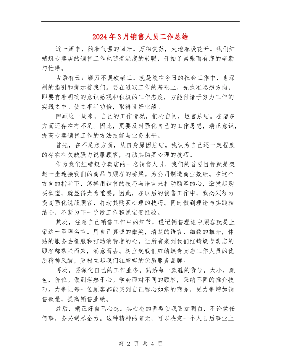 2024年3月销售人员工作总结_第2页
