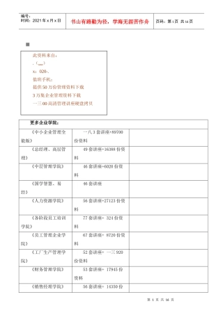 汇仁集团部门职责权限大全