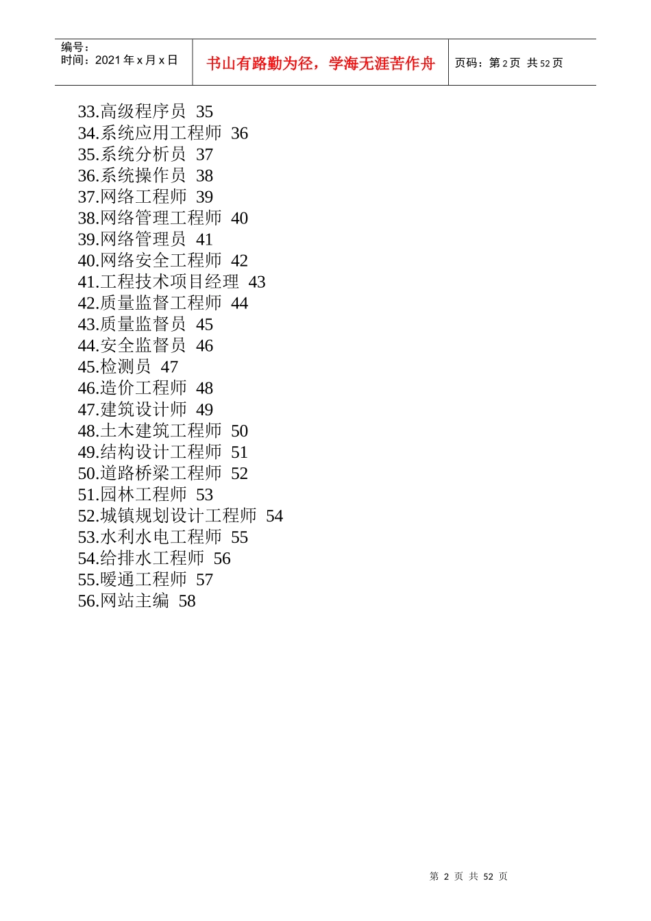 某公司职位说明书范本大全_第2页