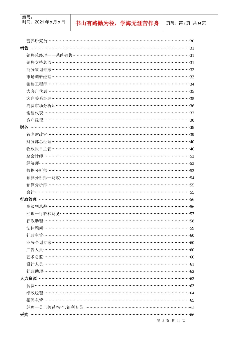 考核指标大全_第2页