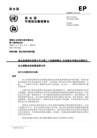 理事会全球部长级环境论坛