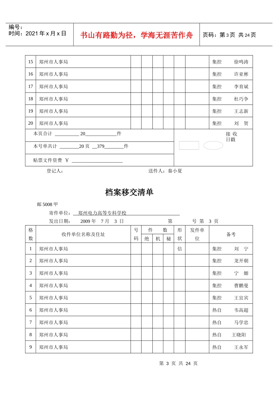 档案移交清单_第3页