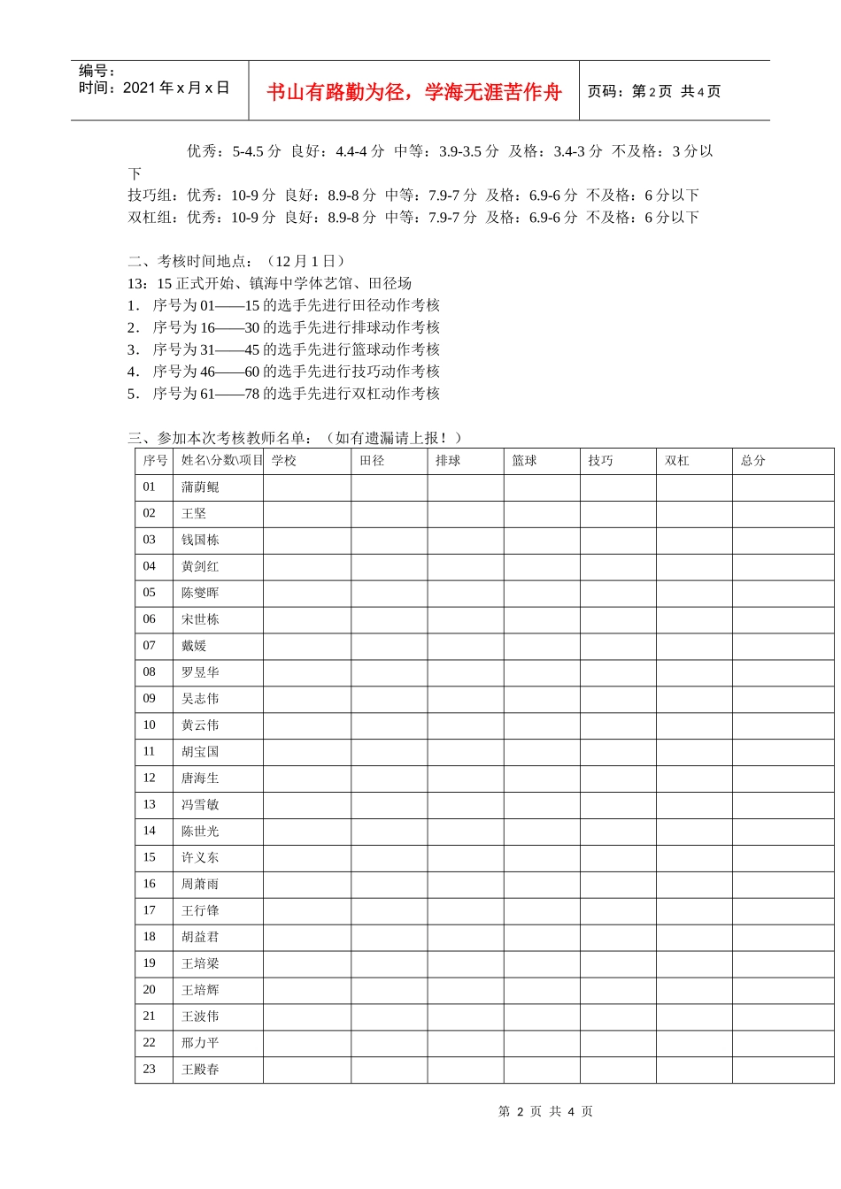 镇海区体育教师基本功考核技能操作内容_第2页