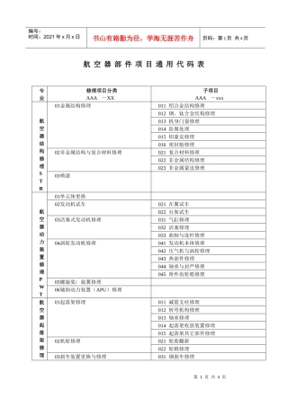 航空器部件修理人员执照