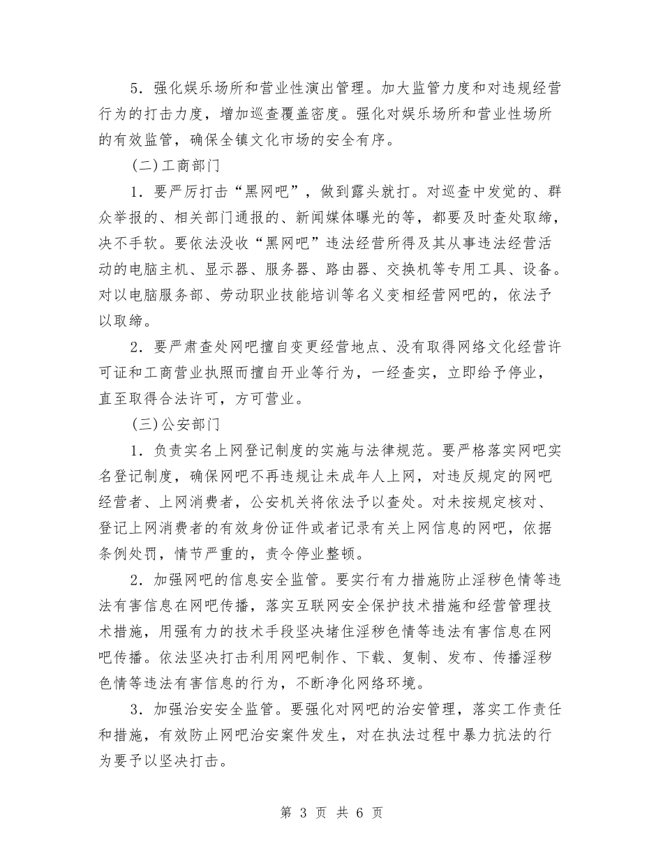 文化市场治理月行动方案_第3页