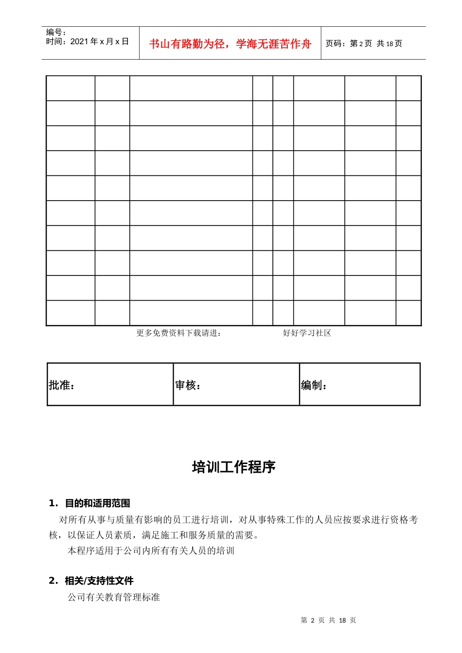 某公司培训工作程序_第2页