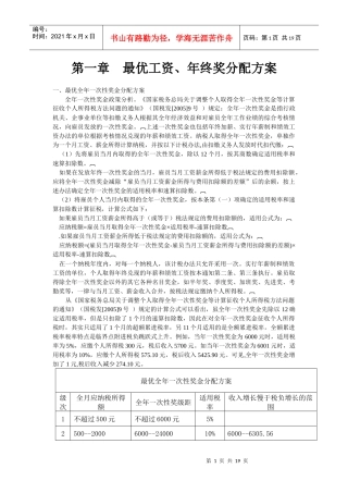 最优工资筹划方案