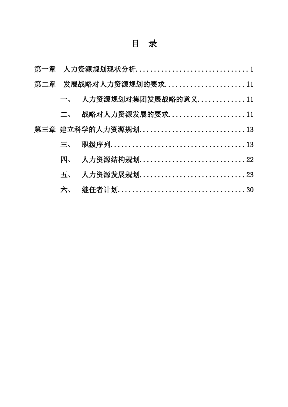 某公司人力资源规划专题报告_第2页
