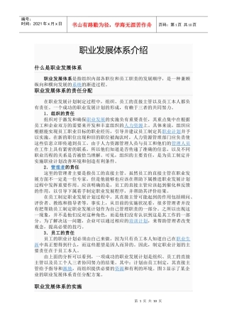 职业发展体系简单介绍