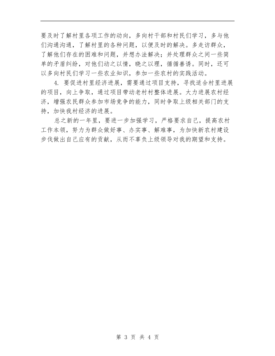 2024年大学生村官工作计划1_第3页