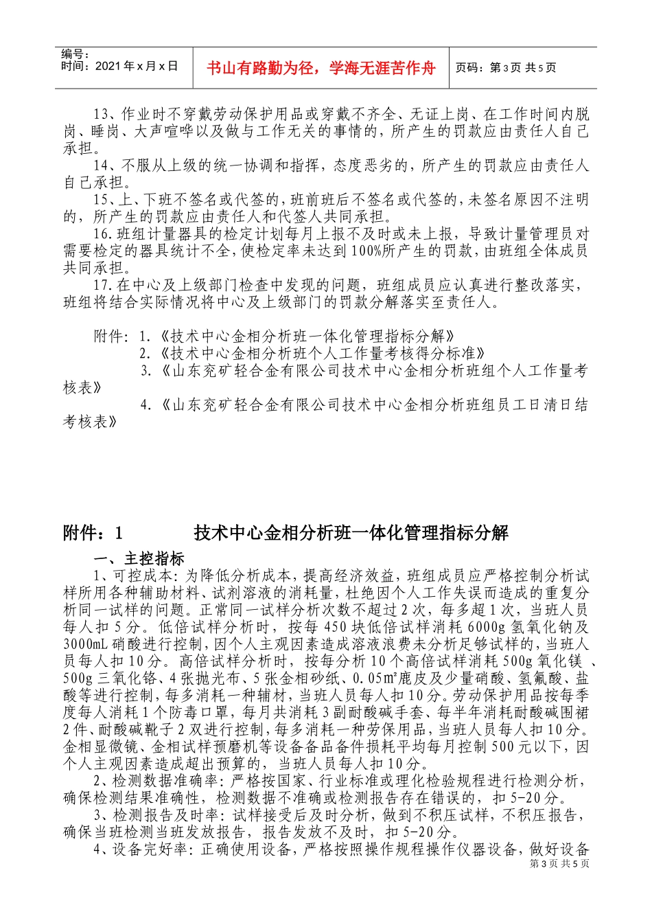 某某公司班组员工工资考核分配办法_第3页