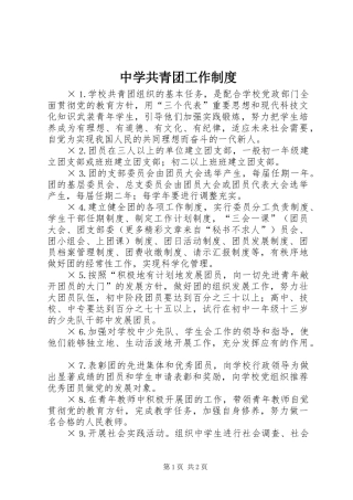 中学共青团工作规章制度 (2)
