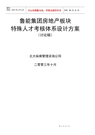 鲁能房地产特殊人才考核办法1123final