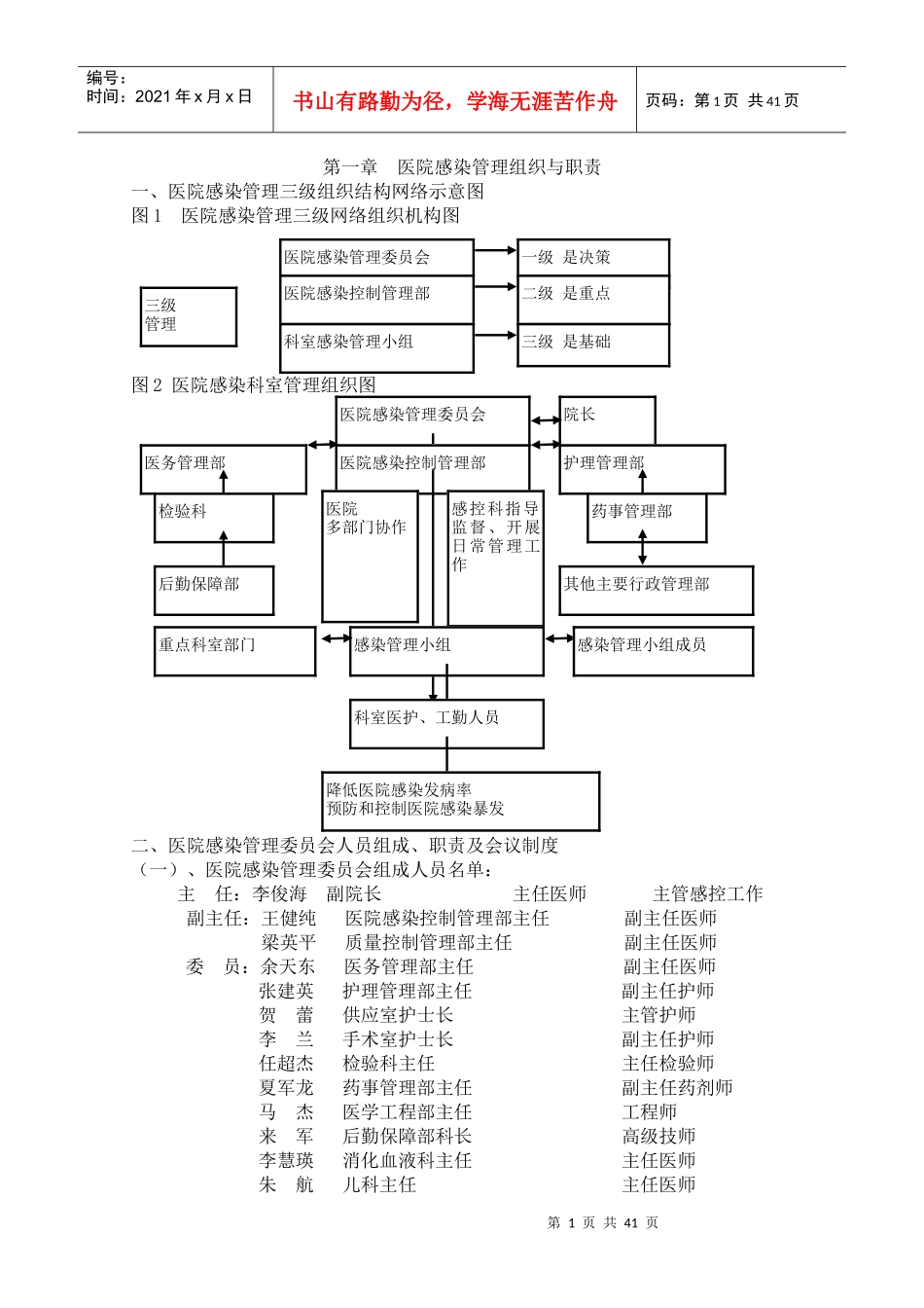 第一章医院感染管理组织与职责_第1页