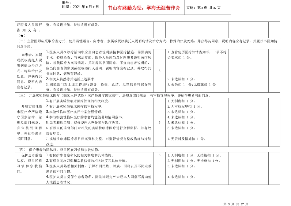 手术科室考核标准_第3页