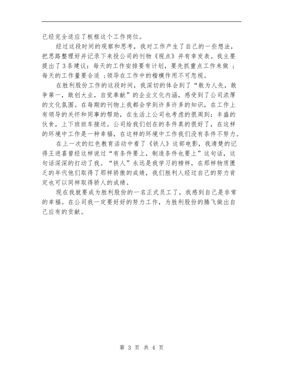 2024年11月试用期转正工作总结【新版】_第3页