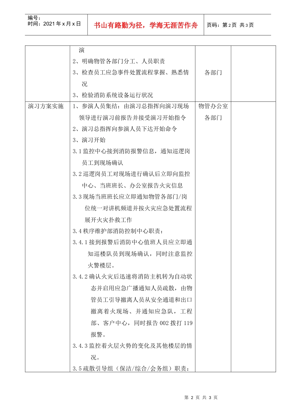 消防演习作业指导书_第2页